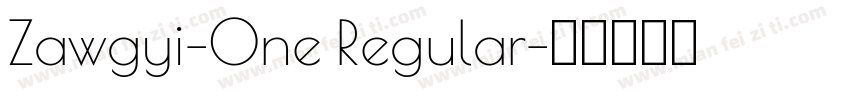Zawgyi-One Regular字体转换